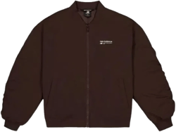 (wmns)  Linear Heritage Woven Bomber Jacket 'black Coffee' In Burgundy