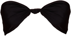 Black Bandeau Knot Front Bikini Top