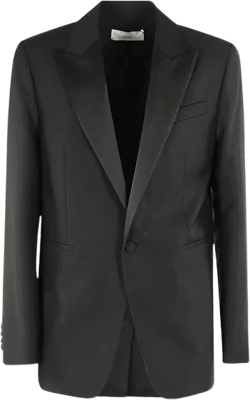 Ami Single Breasted Tailored Blazer In Black
