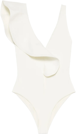 ruffle-detailing swimsuit 