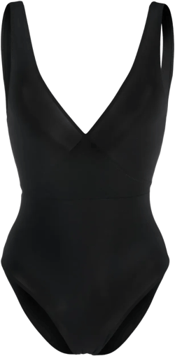plunging V-neck one-piece swimsuit