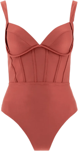 Acacia Corset Swimsuit In Red