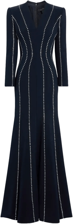 Victoire V-neck embellished gown