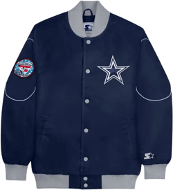 Men's Dallas Cowboys Snap-front Bomber  Jacket In Navy In Blue
