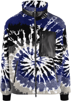 Tie-dye Polar Fleece Jacket - Atterley In Blue & Black
