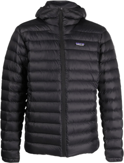 Sweater Hoody Recycled-polyester Jacket In Black