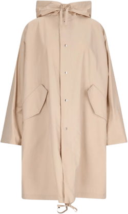 Back Logo Parka In Beige