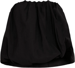 Black Ruched Longline Bandeau Top