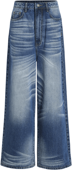 Alice Denim Solid Oversized Jeans
