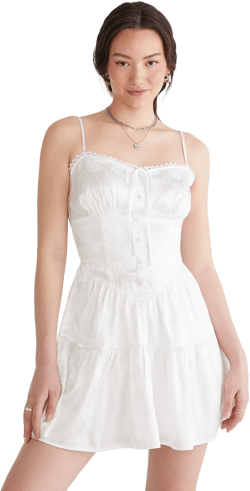 Floral Sweetheart Corset Mini Dress