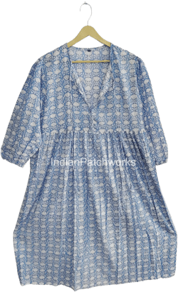 Christmas Sale! Floral Print Women&#39;s Beach Wear Dress, Summer Gown, Indian Cotton Maxi, Boho Hippie Wrap Dress, Plus Size Made In India
