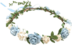 Light blue flower girl crown flower crown bachelorette floral crown flower girl headband hair wreath headpiece halo hair accessories