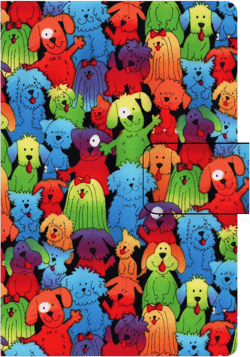 Paperback Book Cover Funny Dogs Fabric Book Cover With Hook & Loop Closure