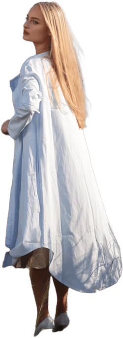 Women Spring Summer Coat 100% Cotton Coat  Long Sleeves Cardigan with Pockets Casual Coat Maxi Coat Round Neck Jacket Custom Plus Size Coat