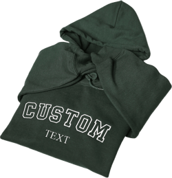 Personalized Text Embroidered Hoodie, Custom University Embroidery Sweatshirt, Customized Women Clothing, Custom Gift, Custom Varsity Outfit