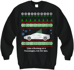 mens Corvette C8 Ugly Christmas Sweater Sports Car Race Car Chevy Holiday Sweatshirt chevy chevrolet hot rod gift shirt v8 funny not mustang
