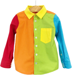 Multicoloured Shirt / Smart / Rainbow Shirt / Colourful /Bright