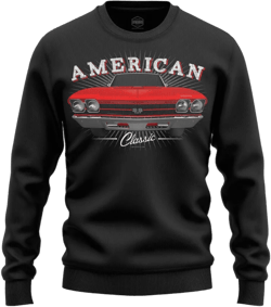 1969 Chevrolet El Camino Men&#39;s Sweatshirt Black | S-3XL | Made In USA | Muscle Car Fan Art Gift Idea