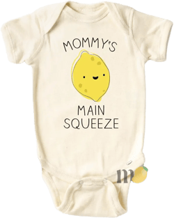 Cute Baby Onesie® Mommy&#39;s Main Squeeze Shirt Premium Custom Baby Clothes Unisex Baby Announcement Onesie for Boys and Girl Mother&#39;s Day Gift