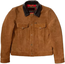 Men’s Brown Suede Trucker Jacket – Classic Lonestar Biker Style | Vintage Western Leather Look