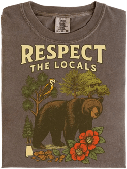 Comfort Colors® Respect the Locals Shirt Alabama Tshirt Alabama Shirt Vintage Tee Trendy Graphic Tshirt Retro Graphic Tee