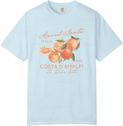Retro Spritz TShirt Orange Fruit Shirt La Dolce Vita Tee Italy Citrus Shirt Amalfi Coast Print Fruit Graphic Tee Comfort Colors Plus Size
