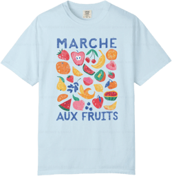 Fruit Shirt Lemon Shirt French Farmers Market Shirt Strawberry TShirt Orange Fruit Shirt Fruit Graphic Tee Comfort Colors Plus Sizing