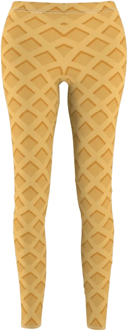Waffle Cone Leggings For Teens and Women, Striped Leggings, Ice Cream Cone Leggings, Halloween Costume Leggings