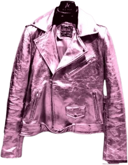 Silver Metallic Leather Jacket - Shiny Moto Biker Jacket for Women & Men - Genuine Leather - 7 Colors
