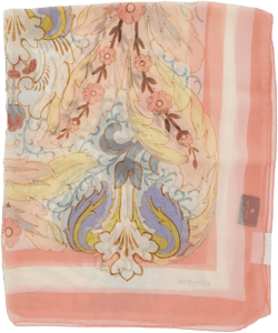 floral-print silk scarf
