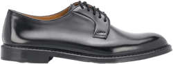 Doucal's Men's Gray Classic Polished Leather Derby Shoes