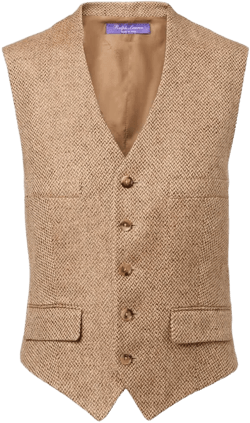 Ralph Lauren Women's Natural Holland Linen Tweed Vest