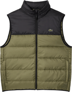 Lacoste Men's Gray Hooded Puffer Vest