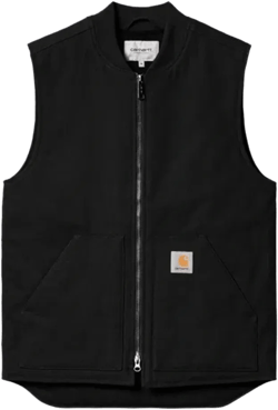 Logo-patch Zip-up Vest In Black