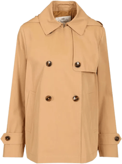 Short Waterproof Trench Coat Coats Beige In Brown