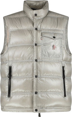 Nantu Logo Padded Vest In Grey