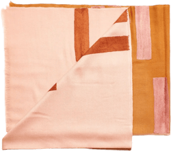Studio Variously Canyon Hand Embroidered Hand Woven Merino Silk Soft Scarf
