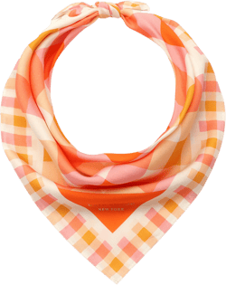 Kate Spade New York beach plaid cotton & silk scarf