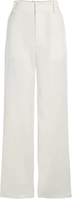 High Waist Solid Pocket Wide Leg Trousers