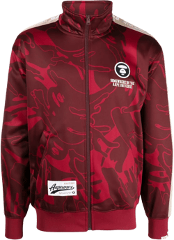 AAPE BY *A BATHING APE® logo-embroidered camouflage-print track jacket