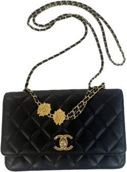 Wallet On Chain leather crossbody bag