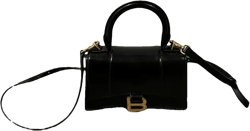 Hourglass leather crossbody bag