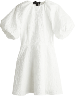 Jacquard-weave Tie-back Dress