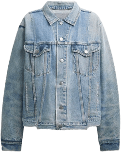 COACH Women's Blue Repurposed Denim Trucker Jacket