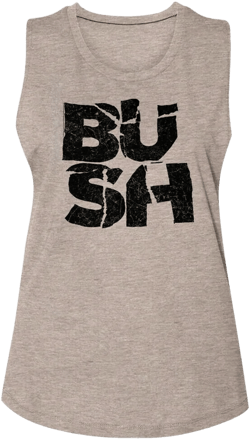 Bush Band Women's Tank Top Smashed Logo Sleeveless Graphic Top Vintage Alt Rock Group Concert Merch Grunge Music Tour Gift For Her