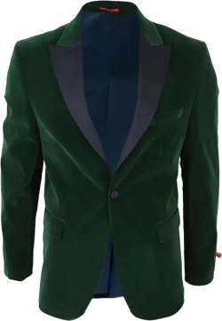 Mens Green Velvet Tuxedo Blazer Satin Peak Lapels Dinner Jacket Wedding Prom Black Tie