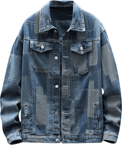 Men's Distressed Denim Jacket Casual Washed Button Down Denim Trucker Jacket Plus Size Slim Fit Vintage Lapel Jean Coat XX-Large B# Light Blue