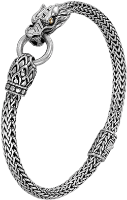 John Hardy Naga Gold and Silver Dragon Station Chain Bracelet