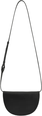 CURVED CROSSBODY BAG - LEATHER