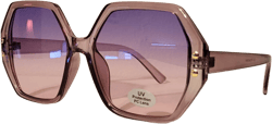 Vintage Womans oversized Sunglasses //  Clear Purple - Clear Frames // Funky Gradient lens // &quot;Jackie O&quot; VTG // Sunglasses from the 70s 80s